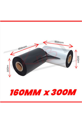 WX-10FBK Standart Wax Ribbon 160mm x 300m 1 inç Outside Image 0