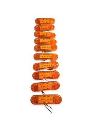 9 Ledli Tombul Lamba Turuncu Renk Su Geçirmez 10 Adet Led Pozisyon Lambası Image 1