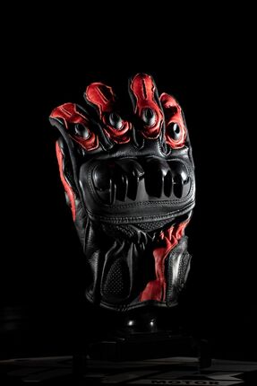 VN-9021 Korumalı Deri Motosiklet eldiveni Kırmızı Image 0