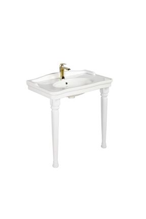 An100 Antik Etajerli Ve Ayaklı Lavabo 100 Cm Image 0