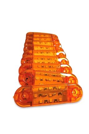 9 Ledli Tombul Lamba Turuncu Renk Su Geçirmez 10 Adet Led Pozisyon Lambası Image 0