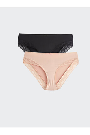 Dantel Detaylı Hipster Külot 2'li Paket Image 0