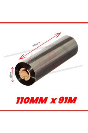WX-10FBK Standart Wax Ribbon 110mm x 91m 12 inç Outside Image 0