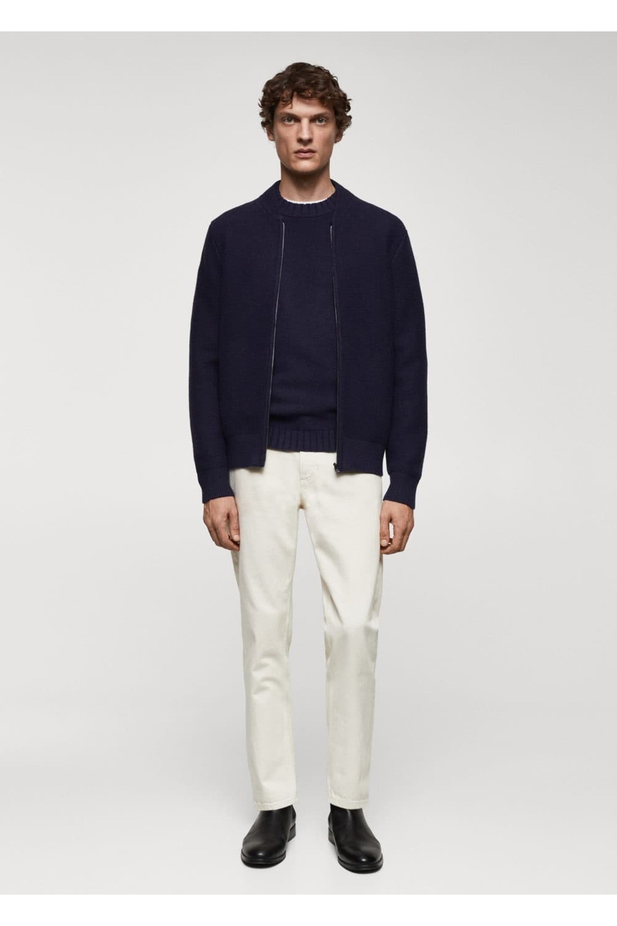 ژاکت بافتنی زیپ دار