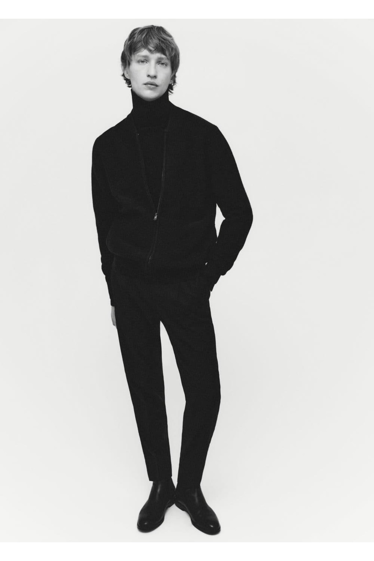 ژاکت بافتنی زیپ دار