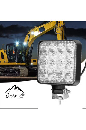 16 Led Kare Off Road Çalışma Lambası Image 0