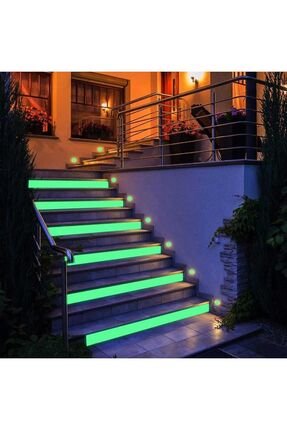 Karanlıkta Işık Veren Gece Parlayan Su Geçirmez  Fosforlu Yeşil Floresan Bant (5cmX124cm) Image 1