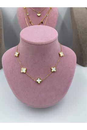 Gold Beyaz Kolye 316l Image 0