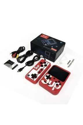 Retro 2 Oyunculu 400 Oyunlu Mini Atari Kılıf Kırmızı Image 0