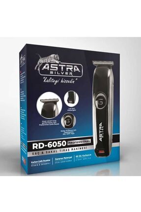 ASTRA SİLVER RD-6050 Profesyonel Saç Sakal Tıraş Makinesi Sıfırlama Ense Çizim Makinesi Image 0