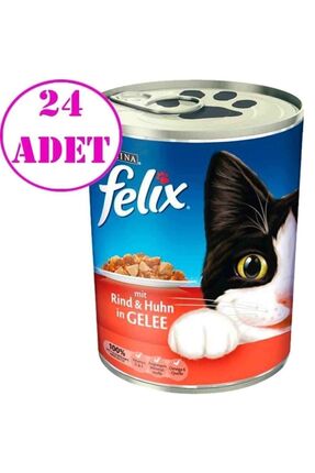 Purina Felix Sığır Etli Kedi Konservesi 400 Gr 24 Adet Image 0