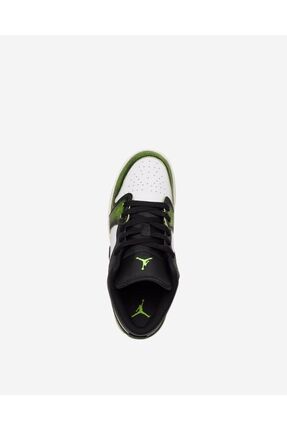 Air Jordan 1 Low White Black Green (GS) Image 3