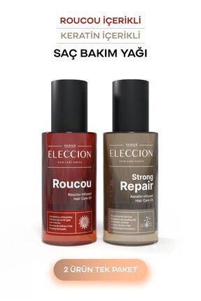 Roucou Içerikli Saç Bakım Yağı 100 ml - Strong Repair Saç Bakım Yağı 100 ml 2'li Paket Image 0