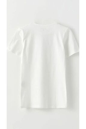 Basic Bisiklet Yaka Düz Kısa Kollu Kadın Tişört Image 5
