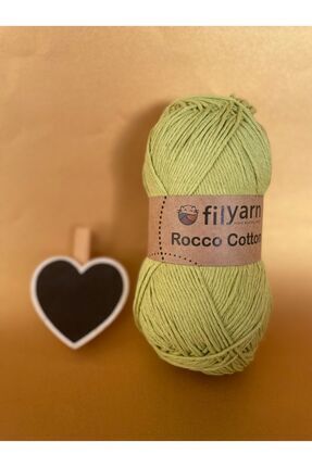 Rocco Cotton Koton Pamuk 100 Gr Amigurumi Punch El Örgü Ipligi - Fıstık Yeşili Renk Image 0