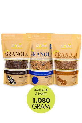 3'LÜ GRANOLA KAKAO-FINDIK 360 G / YABAN MERSİNİ 360 G / YER FISTIKLI 360 G Image 0