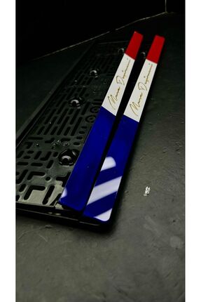 3D RENKLİ FRANSIZ MODEL TAKMATİK PLEKSİ PLAKA LIK Image 3