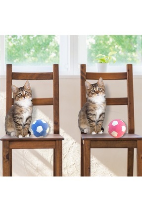 Kedi Peluş Top Oyuncağı Dayanıklı ve Yumuşacık Kedi Oyuncağı Küçük Boy Image 0