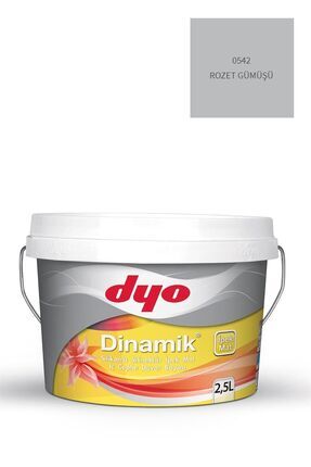 Dinamik Silikonlu Silinebilir Ipek Mat Iç Cephe Duvar Boyası 0542 Rozet Gümüşü 2,5 Lt Image 0