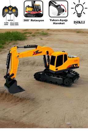 Uzaktan Kumandalı Şarjlı Full Fonksiyon Işıklı İş Makinesi Kazıcı Kepçe Image 0