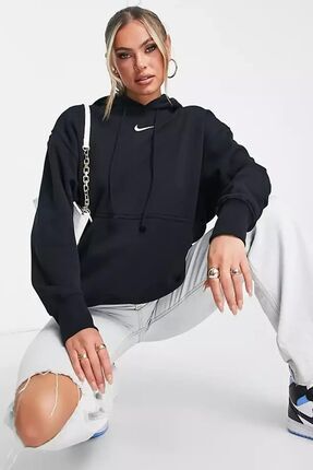 Sportswear Phoenix Fleece Oversize Kesim Kadın Siyah Sweatshrit Image 0