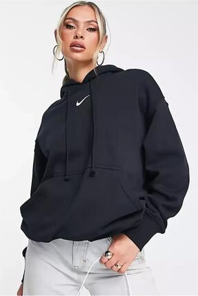 Sportswear Phoenix Fleece Oversize Kesim Kadın Siyah Sweatshrit Image 1
