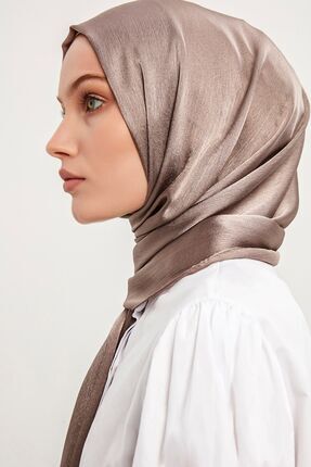 Tesettür Kadın Janjanlı Krinkıl Abiye Şal-vizon- 70x190cm Image 0
