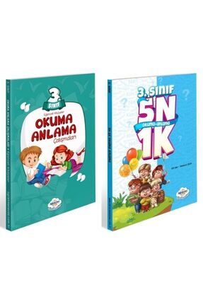 Öğretmen Evde Yayınları 3.sınıf 5n 1k Okuduğunu Anlama / Okuma Anlama Kitabı (2'li) Image 0
