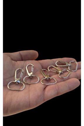 2 cm Telli Kanca 100 Adet gümüş Renk aparak makrome malzeme tuhafiye malzemesi metal papağan Image 2