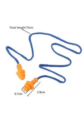 70cm Boyun Ipli Su Geçirmez Kulak Tıpası Silikon Sünger Tıpa Ses Gürültü Yüzme Uyku Için Tıkaç Image 2
