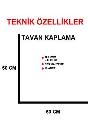 10 Adet Strafor Tavan Paneli 2.5 M2 Image 6
