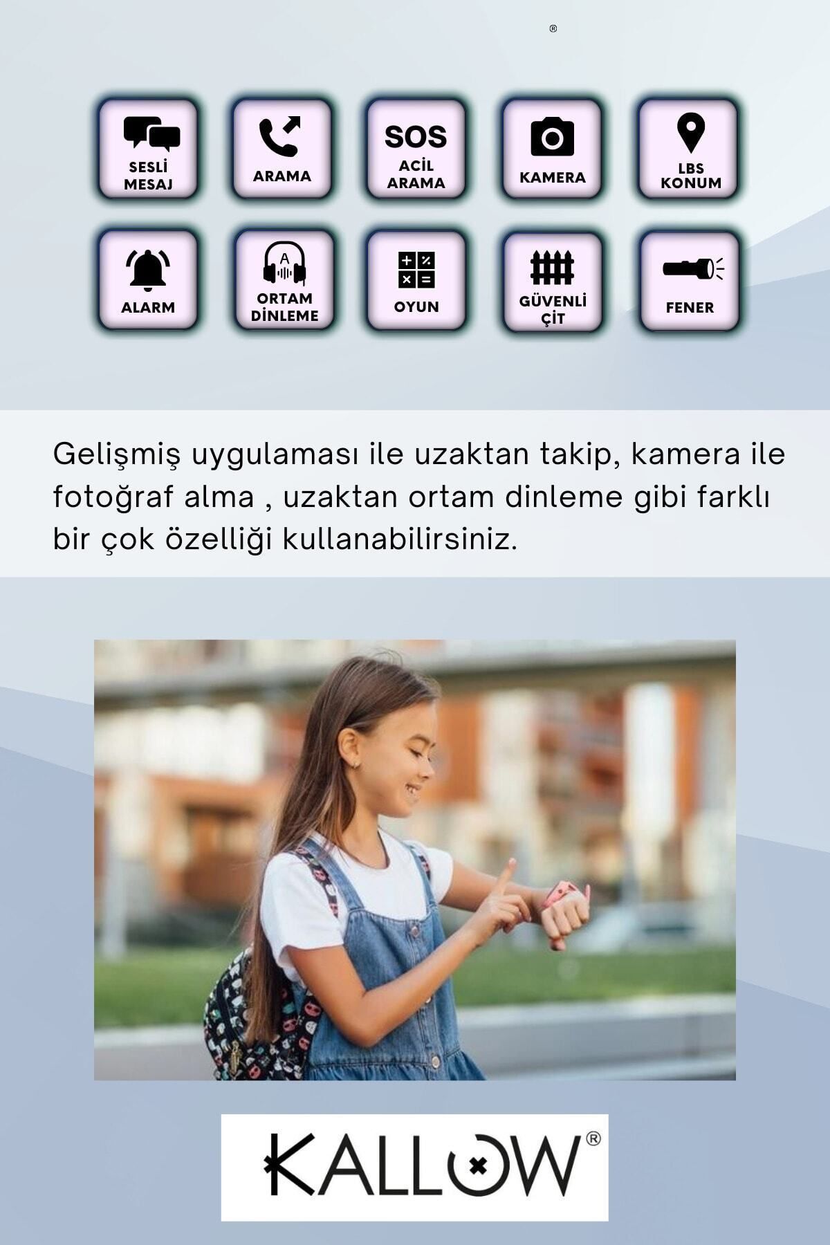 ساعت هوشمند ردیابی کودک Z10 با ورودی سیم کارت با قابلیت گوش دادن از راه دور منوی ترکی سبز