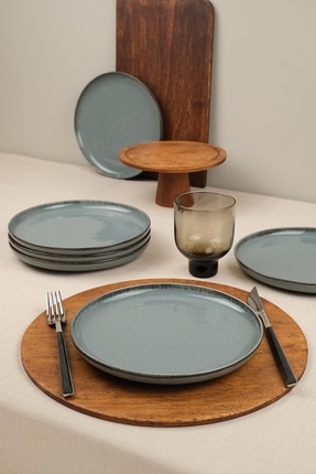 Moderna 6 Parça 21 Cm Düz Tabak Mavi Image 0