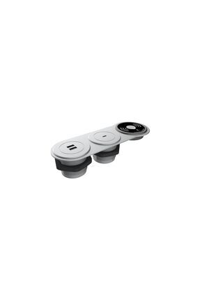 Circular-line Modüler Priz Kutusu Wireless Usb/type-c Gümüş Image 0