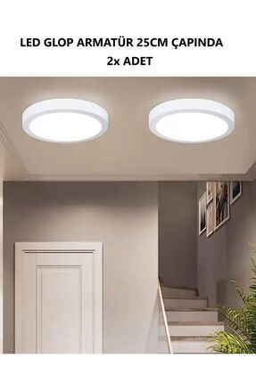 2 Adet Led Avize Armatür Tavan Aydınlatma Lambası Tavan Glop Aplik Banyo Balkon Wc Koridor Lambası Image 0