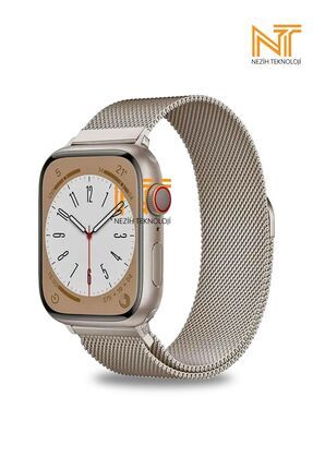 Apple Watch Seri 3 4 5 6 7 8 9 Se 38 40 41mm Paslanmaz Hasır Örgü Metal Milano Kordon Image 0