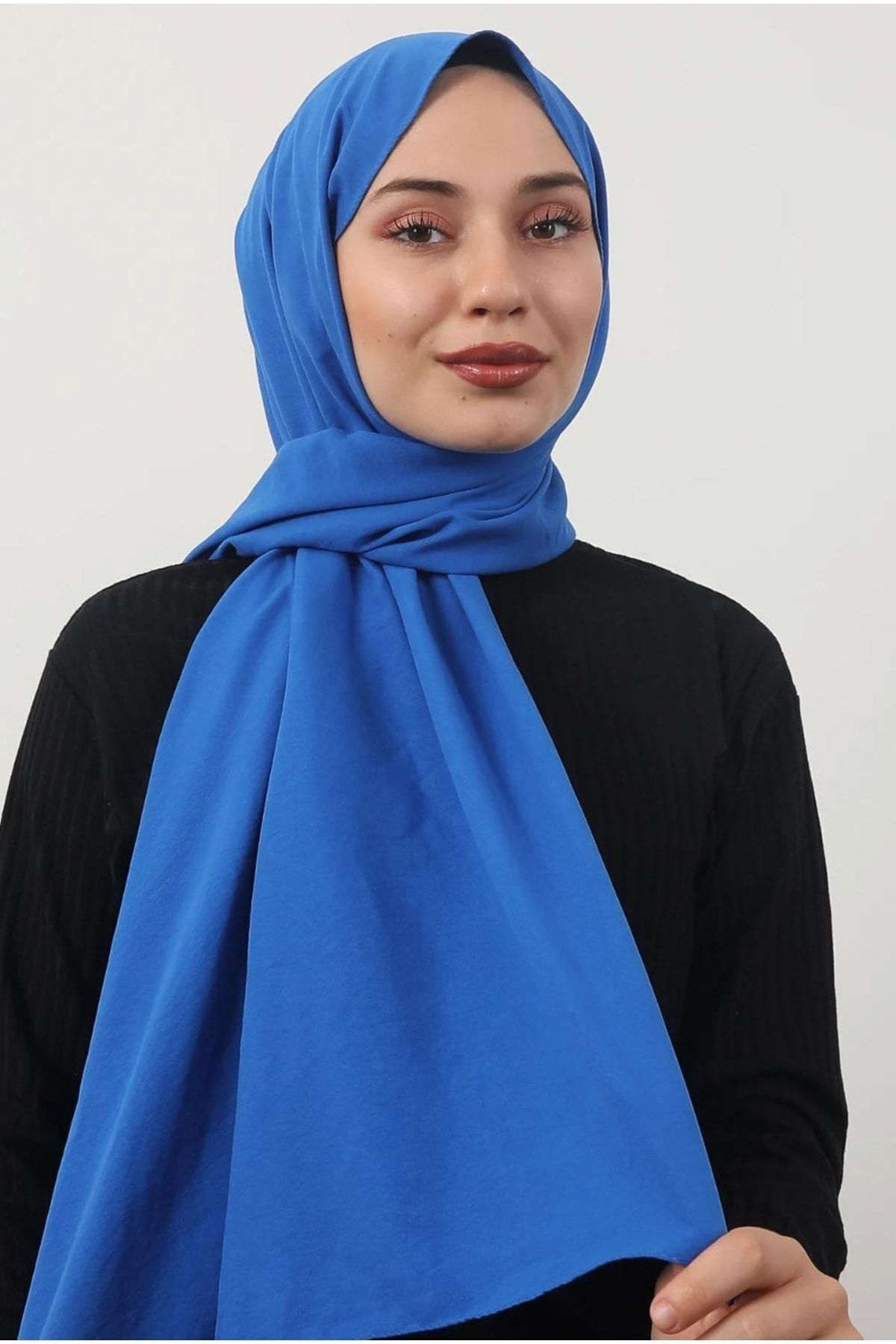 مدل شال جاز کراش نخی حجاب-سکس آبی