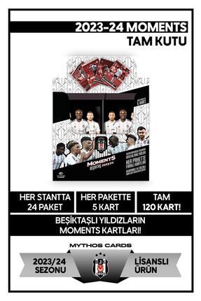 Beşiktaş Moments 2023-24 Sezonu - Tam Kutu Futbolcu Kartları Image 0