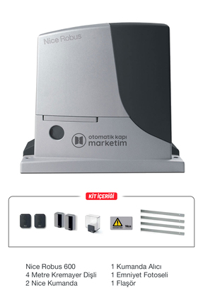 Robus 600 Kit - 2 Kumanda + Alıcı + Flaşör + Fotosel + 4 Metre Dişli Image 0
