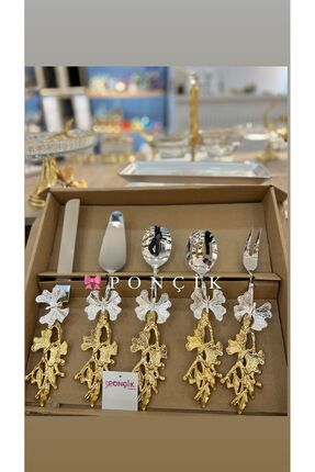 5 li Kelebek Model Sunum Servis Seti Image 0