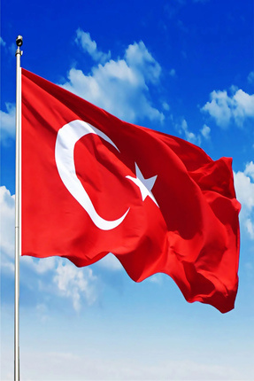 Türk Bayrağı 100x150 cm  1.Kalite Alpaka Kumaş Image 0