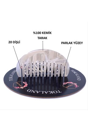 Kemik Tarak - Saç Bakım - Tarak - Saç Bakım Kemik Tarak - Desenli Kemik - Hediyeli Image 0