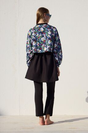 RÜZGARLIKLI 3'LÜ TESETTÜR MAYO TAKIMI MULTİ COLOR Image 7