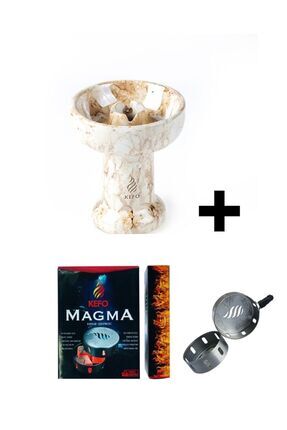 Kefo Sarı Rock Star Lüle + Kefo Magma Nargile Lotus Közlük Cezve Image 0