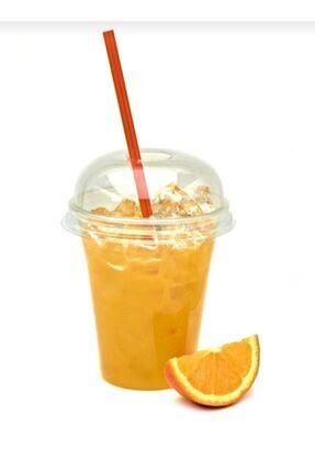 Mg Home Plastik Pet 400 Cc Limonata Milkshake Bardağı (50 ADET) Bardak Kapaklı Image 0