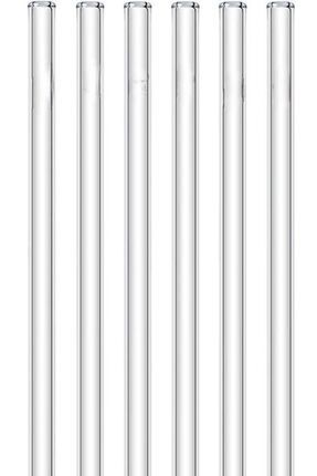 Cam pipetler   6 adet düz 20 cm  yaz pipetleri  tekrar kullanılabilir cam pipetler  Şeffaf Düz Cam Image 0