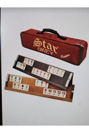 Star Elit Premium Ahşap Okey Takımı 1. Sınıf Taşıma Çantalı Okey Seti Vernikli Elit Okey Takımı Image 0