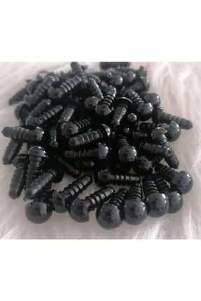 Amigurumi Vidalı Güvenli  Siyah Göz 8mm-10 Çift Image 0