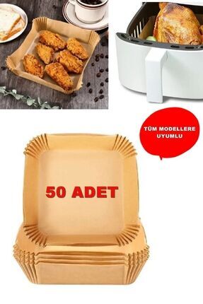 Xl / Xxl Airfry Pişirme Kağıdı 50li Yağlı Kağıt Kraft Kare Image 0