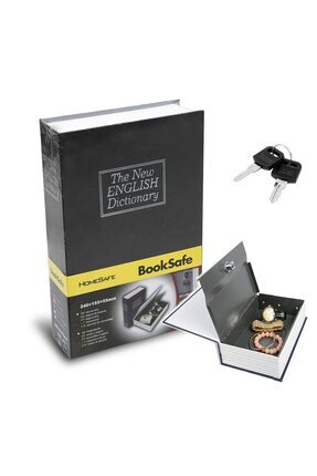 Kitap Şeklinde Büyük Boy Gizli Güvenlik Kitap Görünümlü Hazine Güvenlik Para Kasası Image 0